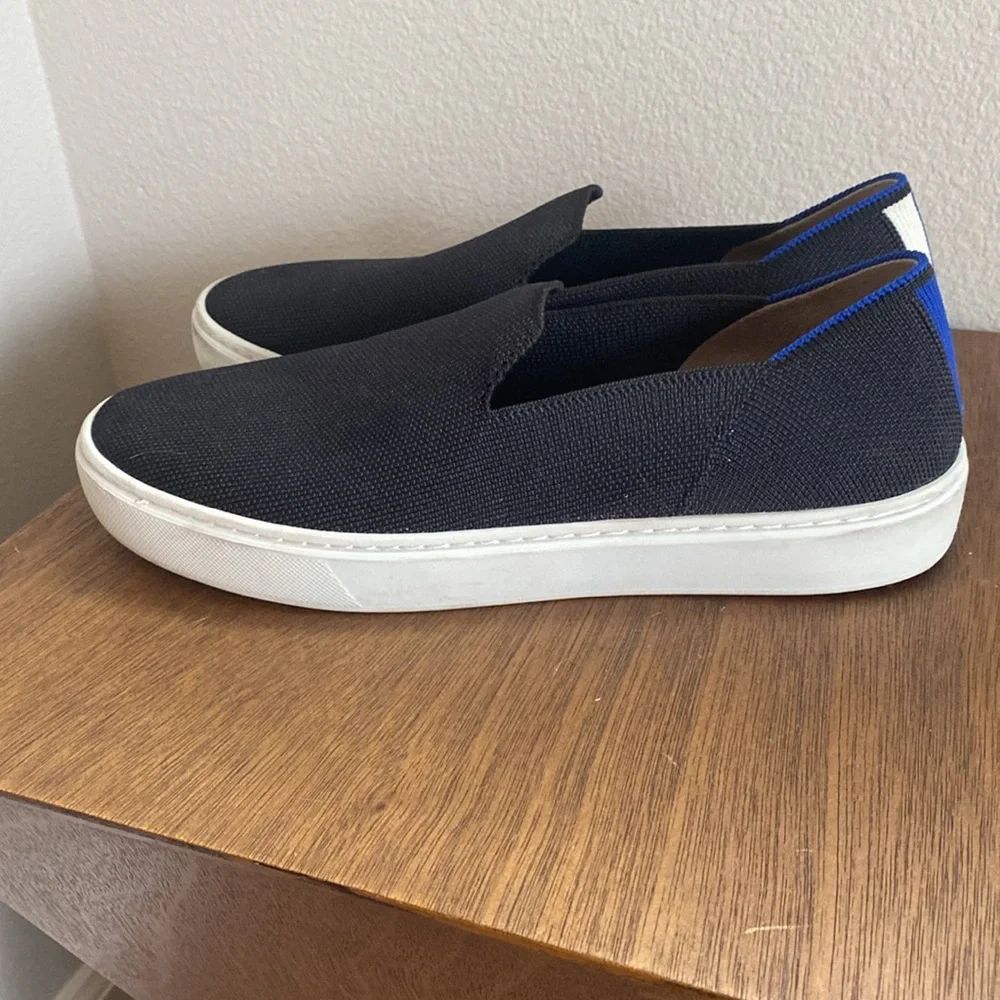 Rothy’s The Sneaker Black Slip On Round Toe Shoe, Women’s 8.5